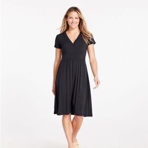 L.L. Bean Women's Black Summer Knit Dress